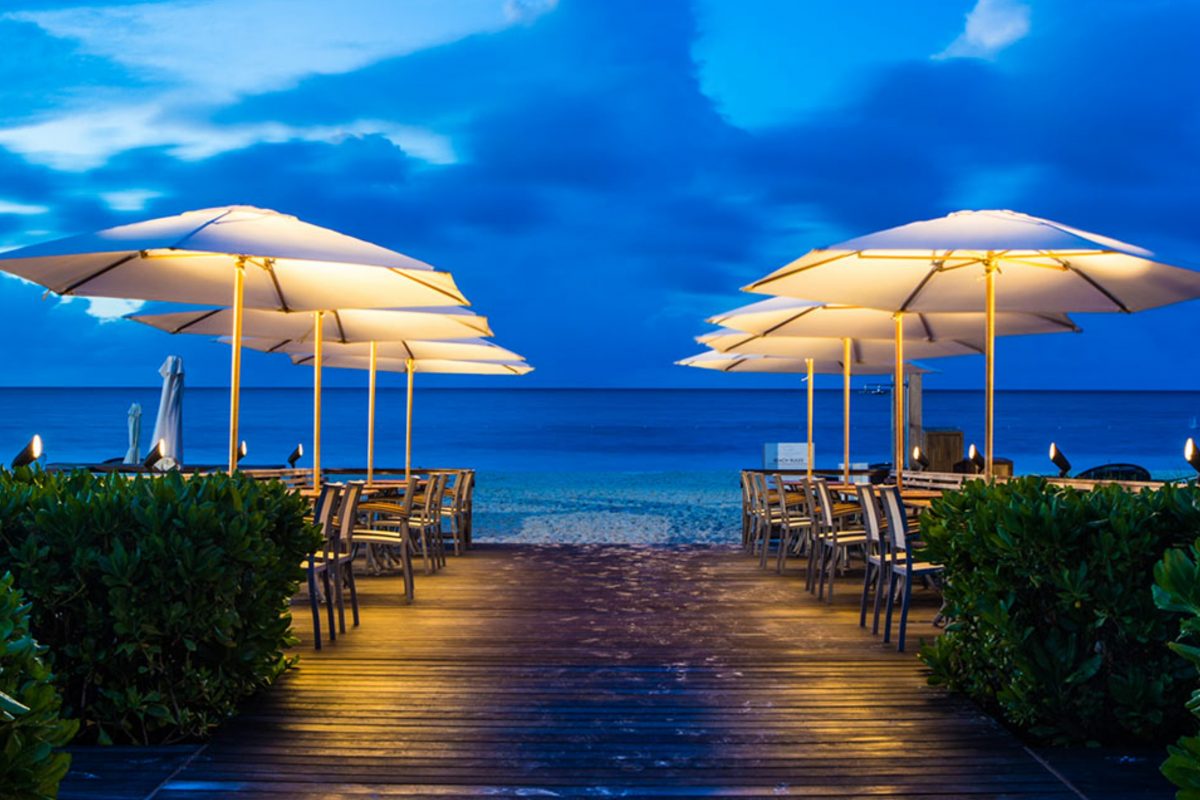 Gansevoort umbrellas beach night (from Web)